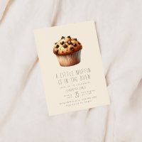 Un Peu De Muffin Est Dans Le Four Baby shower Invi