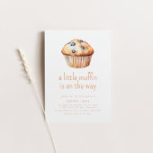 Invitation Un Peu De Muffin Est En Chemin Baby shower Invitat