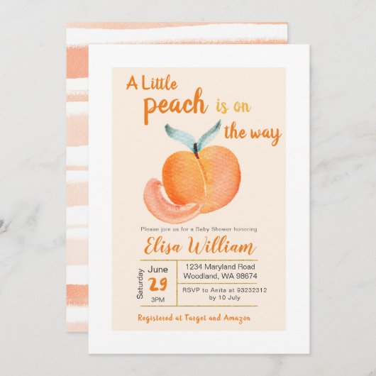 Invitation Un peu de pêche est sur le chemin de l'invitation (Devant / Derrière)