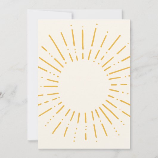 Invitation Un peu de soleil est sur le chemin Invitation, béb (Dos)