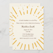 Invitation Un peu de soleil est sur le chemin Invitation, béb (Devant / Derrière)