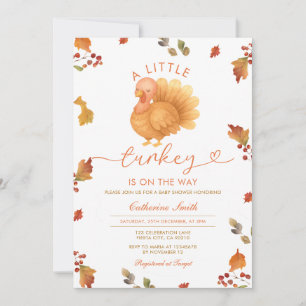 Invitation Un peu de Turquie est en route Baby shower Floral