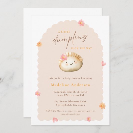 Invitation Un peu dérapant sur le chemin mignon bébé fille do (Devant / Derrière)