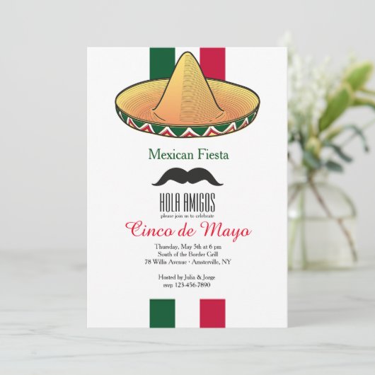 Invitation Un peu d'invitation mexicaine (Debout devant)