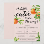 Invitation Un Peu Mignonne Est Sur Le Chemin baby shower Invi (Devant / Derrière)