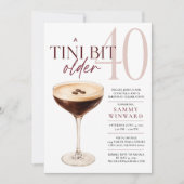 Invitation Un peu plus âgé Cocktail pour 40e anniversaire (Devant)
