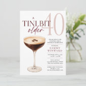 Invitation Un peu plus âgé Cocktail pour 40e anniversaire (Debout devant)