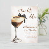 Invitation Un peu plus âgé Espresso Martini Anniversaire (Debout devant)