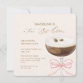 Invitation Un peu plus âgé Espresso Martini Anniversaire rayé (Devant)