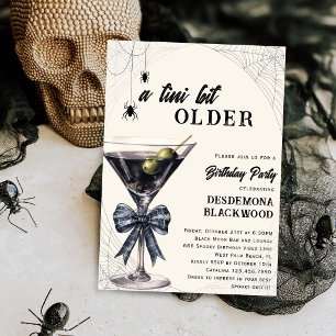Invitation Un peu plus âgée araignée noeud papillon Halloween