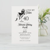 Invitation Un peu plus âgée Élégant Martini 40e anniversaire (Debout devant)
