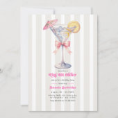 Invitation Un peu plus âgée Fête d'anniversaire Martini Rose  (Devant)
