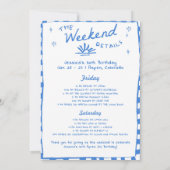 Invitation Un peu plus chaud après-ski Anniversaire Bleu (Dos)