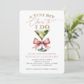 Invitation Un peu plus proche Martini Rose Bow Réception de m (Debout devant)