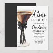 Invitation Un peu plus vieux Black Ribbon Martini Anniversair (Devant / Derrière)