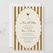Invitation Un peu plus vieux Espresso Martini Stripe Annivers (Devant)