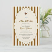 Invitation Un peu plus vieux Espresso Martini Stripe Annivers (Debout devant)