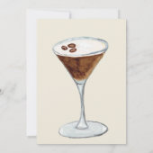 Invitation Un peu plus vieux Espresso Martini Stripe Annivers (Dos)