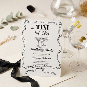 Invitation Un peu plus vieux Martini Anniversaire