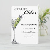 Invitation Un peu plus vieux Martini Anniversaire (Debout devant)