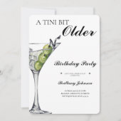 Invitation Un peu plus vieux Martini Anniversaire (Devant)