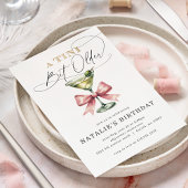 Invitation Un peu plus vieux Martini Rose Anniversaire