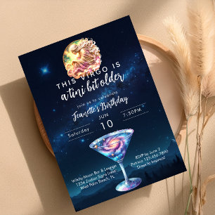 Invitation Un peu plus vieux Vierge Zodiaque Martini Annivers