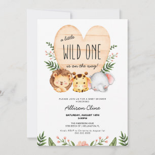 Invitation Un Peu Sauvage Se Trouve Sur Le Chemin Du Baby sho