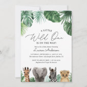 Invitation Un peu sauvage sur le chemin Baby shower Safari (Devant)