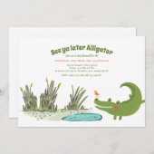 Invitation Un plus défunt alligator allant loin partie (Devant / Derrière)