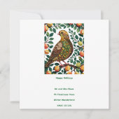 Invitation Un pochoir découpé en forme de perdrix dans un poi (Devant)