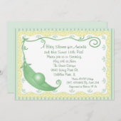 Invitation Un pois doux dans une douche pour bébé pod Invitat (Devant / Derrière)