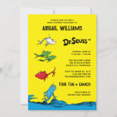 Invitation Un poisson deux poissons - Baby shower (Devant)