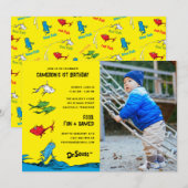 Invitation Un poisson deux poissons - Enfants Photo Anniversa (Devant / Derrière)