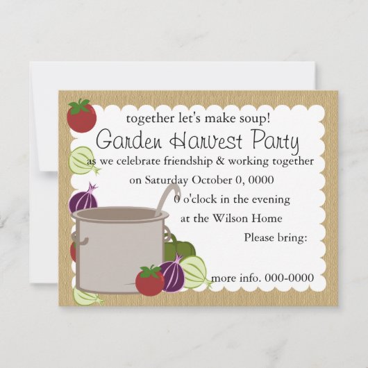 Invitation Un Pot De Soupe (Devant)
