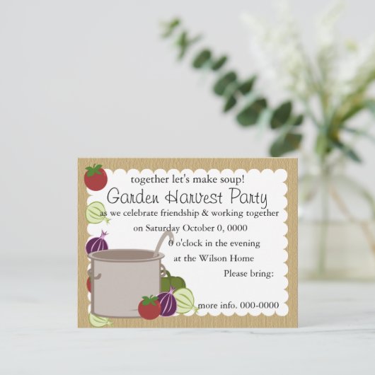 Invitation Un Pot De Soupe (Debout devant)