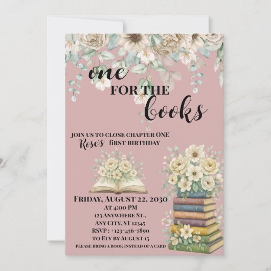Invitation Un pour les livres (Devant)