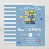 Invitation Un pour les Livres ! Fête du premier anniversaire  (Devant / Derrière)