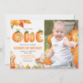 Invitation Un premier anniversaire citrouille (Devant)