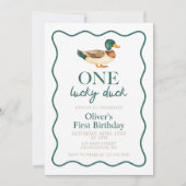 Invitation Un premier anniversaire de Lucky Duck (Devant)