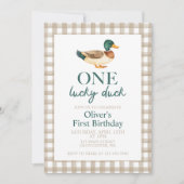 Invitation Un premier anniversaire de Lucky Duck (Devant)