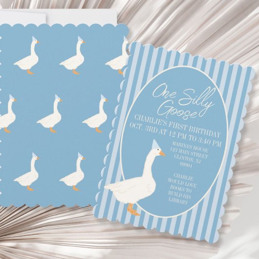 Invitation Un premier anniversaire d'une oie sotte