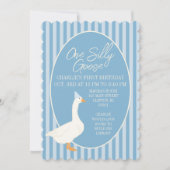Invitation Un premier anniversaire d'une oie sotte (Devant)