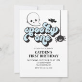 Invitation Un Premier Anniversaire Halloween Effrayant (Devant)