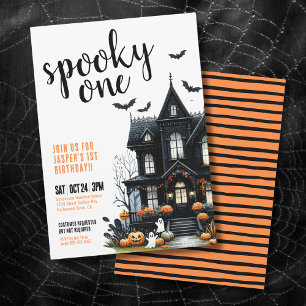 Invitation Un premier anniversaire Halloween effrayant