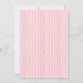 Invitation Un premier anniversaire rouge, blanc et mignon (Dos)