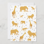 Invitation Un premier anniversaire sauvage Safari Animaux (Dos)