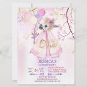 Invitation Un premier anniversaire sauvage TeePee Boho-Large (Devant)