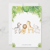 Invitation Un premier anniversaire sauvage, un garçon de la j (Dos)