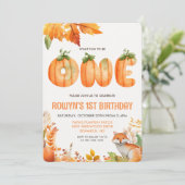 Invitation Un premier Citrouille d'anniversaire (Debout devant)